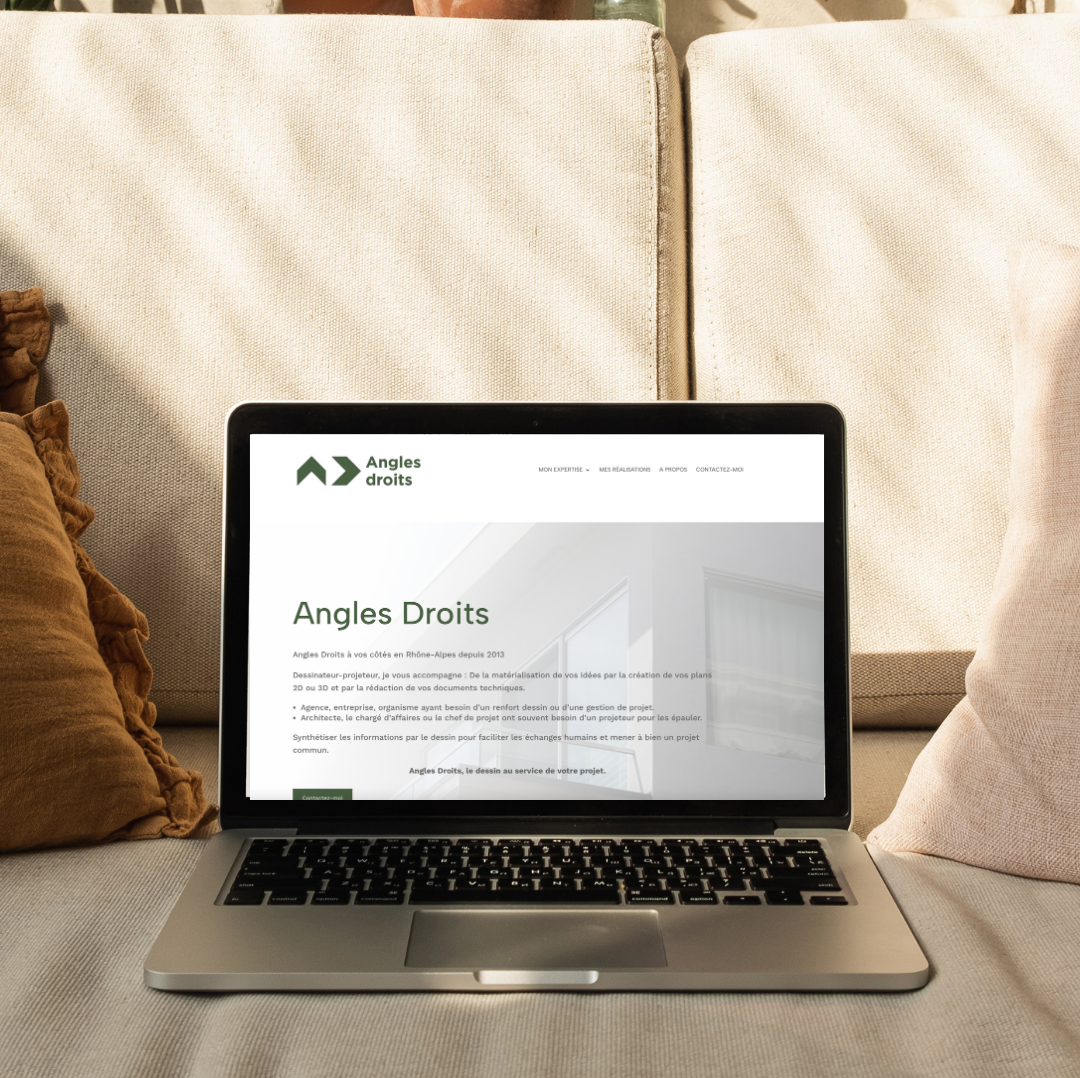 Angles droits, nouveau site web par Bee Comm